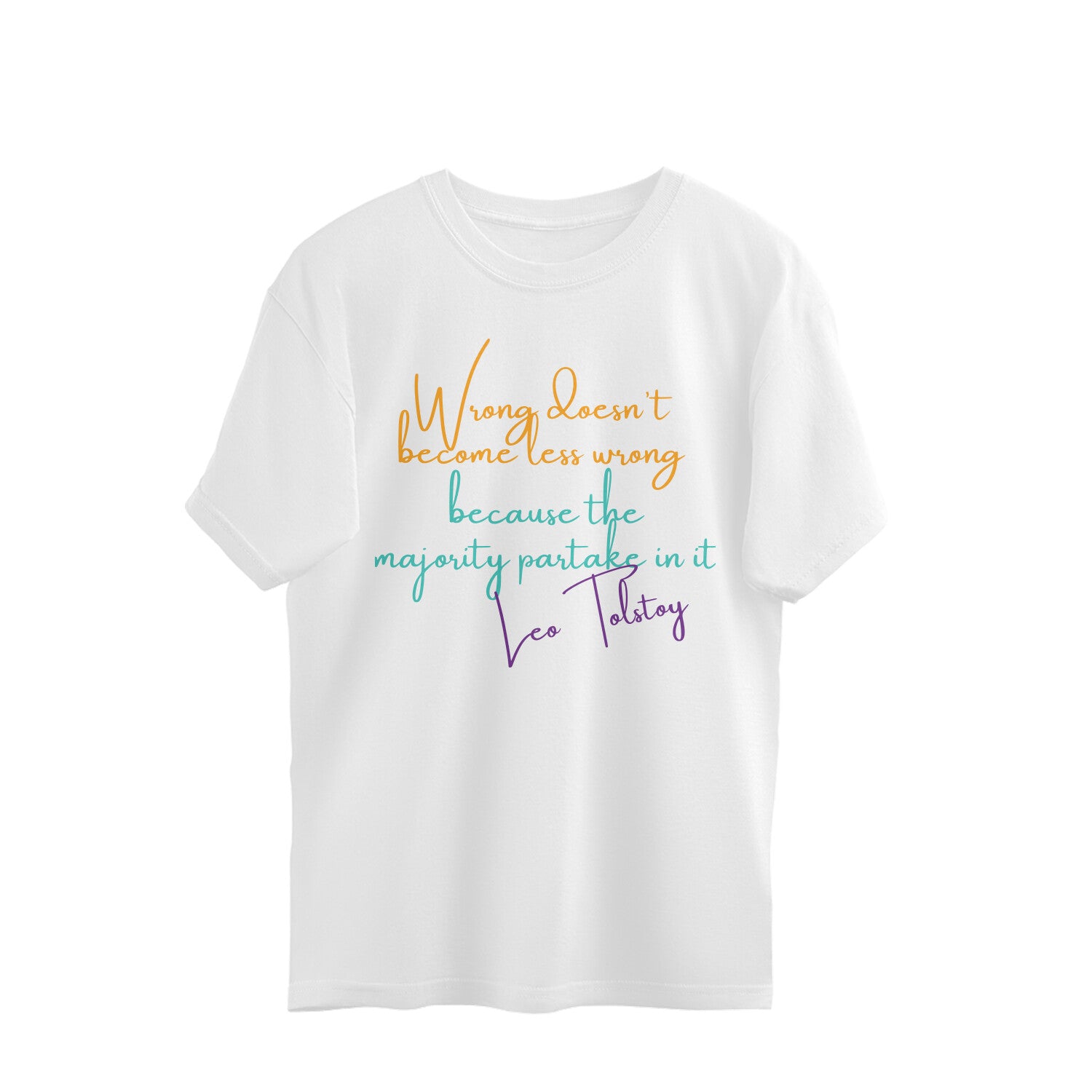 Plain back of white oversized t-shirt with no print